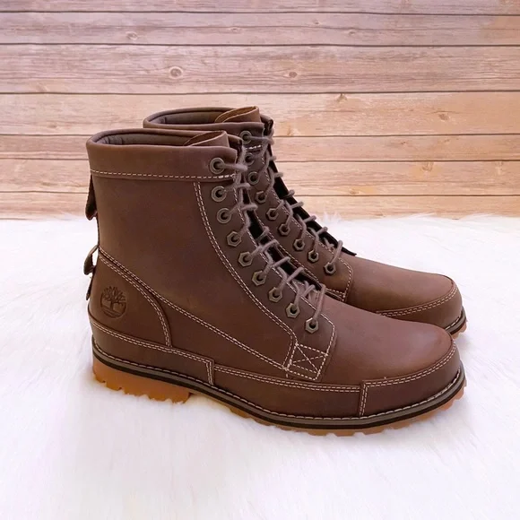 Timberland Men’s Originals 6 Inch Rust Leather Boots - Picture 1 of 7